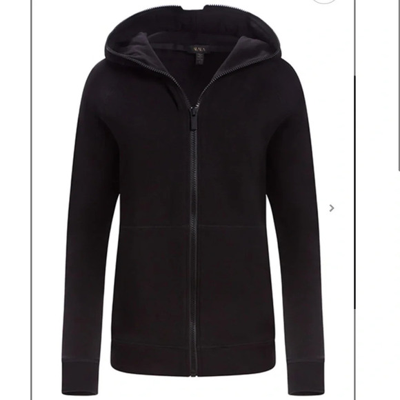 ALALA Zip Up Front Atheleisure Black Hoodie Sweatshirt - Picture 1 of 9